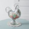 Glass Rooster Candy Dish