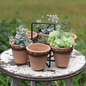 Handmade Terra Cotta Pot Caddy - Best Quality Garden Plant Holder