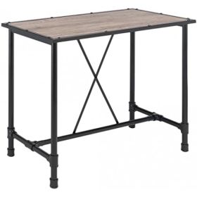 Caitlin Bar Table in Rustic Oak & Black