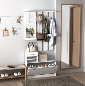 Combination Model Gate Cabinet With Shoe CabinetHang Shelf Mirror