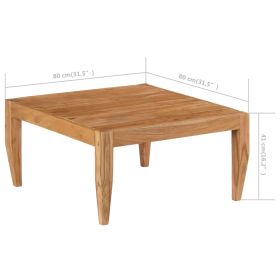 vidaXL Coffee Table Solid Acacia Wood 80x80x41 cm Brown