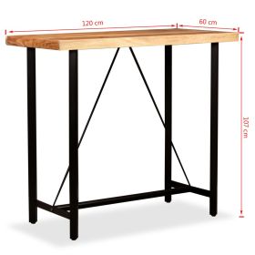 vidaXL Bar Table Solid Acacia Wood 120x60x107 cm