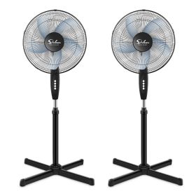 2-Pack Oscillating 16‚Ä≥ 3 Adjustable Speed Pedestal Stand Fan for Indoor, Bedroom, Living Room, Home Office & College Dorm Use, 16 Inch