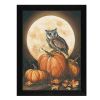 "In the Pumpkin Patch" By John Rossini, Printed Wall Art, Ready To Hang Framed Poster, Black Frame