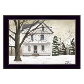 "Winter Porch" By Billy Jacobs, Printed Wall Art, Ready To Hang Framed Poster, Black Frame