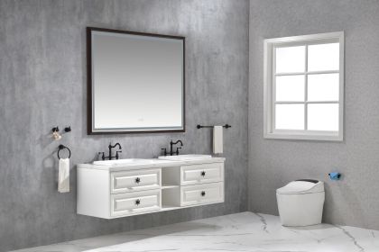 Bathroom led mirror is multi-functional and each function is controlled by a smart touch button.