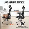 VEVOR Ergonomic Office Chair, Desk Chair with Mesh Seat, Angle and Height Adjustable Home Office Chair with Back, Lumbar and Head Support