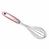 Egg Beater Manual Hand Mixer Red Stainless Steel Wire Whisk Silicone Non-Slip Handle Kitchen Tools Baking Cooking Mixing Tools Frother Foam Maker