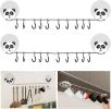 2-piece cat head wall-mounted S-hook set, space-saving wall-mounted pan holder, adjustable hook with 20 S-hooks