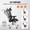 VEVOR Ergonomic Office Chair, Desk Chair with Mesh Seat, Angle and Height Adjustable Home Office Chair with Back, Lumbar and Head Support