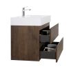 Alice 36" Walnut Bathroom Vanity with Sink, Large Storage Wall Mounted Floating Bathroom Vanity for Modern Bathroom