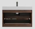 Alice 36" Walnut Bathroom Vanity with Sink, Large Storage Wall Mounted Floating Bathroom Vanity for Modern Bathroom