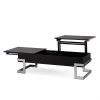 Calmam Black High Gloss & Chrome Finish Coffee Table w/ Lift Top