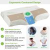 Bamboo Memory Foam Sleep Pillow Contoured Cervical Orthopedic Pillow Neck Support Breath Pillow