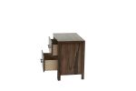 Oak Finish 1pc Nightstand Wooden Bedside Table 2x Drawers Storage Bedroom Furniture