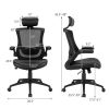 High-Back Executive Chair with Adjustable Lumbar Support and Headrest