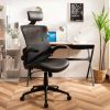 High-Back Executive Chair with Adjustable Lumbar Support and Headrest