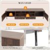 Mid Century TV Stand with 2 Drawers, Media Console Table for TVs up to 85'', Entertainment Center with Storage for Living room, Bedroom, Home Theatre