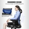 VEVOR Ergonomic Office Chair, Desk Chair with Mesh Seat, Angle and Height Adjustable Home Office Chair with Back, Lumbar and Head Support