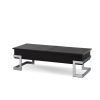 Calmam Black High Gloss & Chrome Finish Coffee Table w/ Lift Top