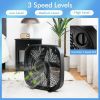 20 Inch Box Portable Floor Fan with 3 Speed Settings and Knob Control