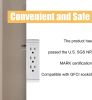 Wall Outlet Extender-2 Pack Surge Protector 15 A Multifunctional Outlet Wall Plug with USB Ports(3.4A Total), 6 AC Outlets