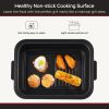 Geek Chef 7 In 1 Smokeless Electric Indoor Grill with Air Fry, Roast, Bake, Portable 2 in 1 Indoor Tabletop Grill & Griddle with Preset Function