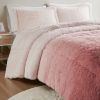 Ombre Shaggy Long Fur Comforter Mini Set