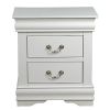 White 2-drawer Nightstand