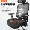 VEVOR Ergonomic Office Chair, Desk Chair with Mesh Seat, Angle and Height Adjustable Home Office Chair with Back, Lumbar and Head Support