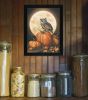 "In the Pumpkin Patch" By John Rossini, Printed Wall Art, Ready To Hang Framed Poster, Black Frame