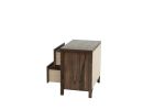 Oak Finish 1pc Nightstand Wooden Bedside Table 2x Drawers Storage Bedroom Furniture