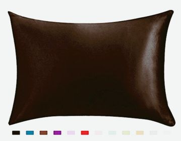 Pillowcase Satin Solid Color Simulation Silk Single Pillowcase Ice Silk Pillowcase (Option: Coffee-20x29inches-1PC)