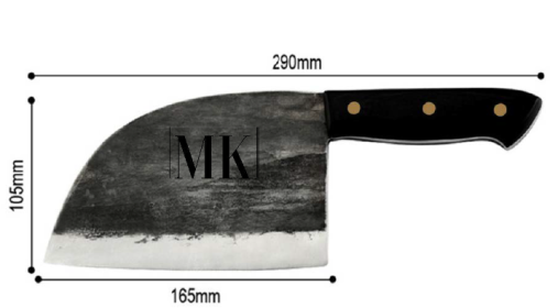 Stainless Steel Meat Cleaver Chef's Knife Cleaver (Option: MK logo press print)