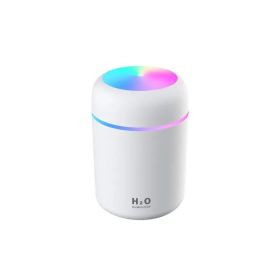 Portable Humidifiers 300ML/10.15OZ; USB Desktop Humidifier; Cool Mist Quiet Ultrasonic Aroma Diffuser; For Car; Office; Bedroom (Color: White)