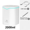 2L Cool Mist Humidifier USB Portable Desk Air Humidifier; Quiet Ultrasonic Humidifier With 2 Mist Modes And 7-Color Light; Auto Shut-Off