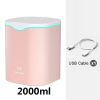 2L Cool Mist Humidifier USB Portable Desk Air Humidifier; Quiet Ultrasonic Humidifier With 2 Mist Modes And 7-Color Light; Auto Shut-Off