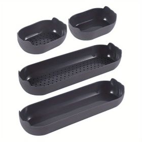 4pcs Set Silicone Cake Pan Mold High Temperature Baking Kitchen Tools Steamed Bread Toast Bread Baguette Oven Baking Pan Mold (Color: dark gray, Items: Bread Mold)