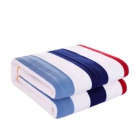 Electric Blanket Warm110-220V Automatic Protection Type Electric Blanket Body Warmer  Heated Blanket Electric Mat Carpet (Color: Strip color, size: Three 150x180cm)