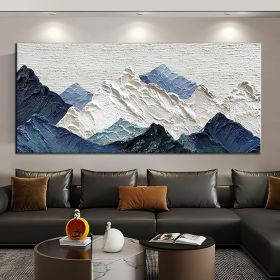 Handmade Oil Painting Thick Texture Abstract Landscape Oil Painting Gorgeous Abstract Landscape 3D Wall Art on Canvas Serene Abstract Landscape 3D Lar (style: 01, size: 75x150cm)