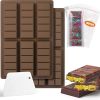 12 Cavities Chocolate Bar Mold Deep with Bags Scraper