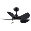 30 In Intergrated LED Ceiling Fan Lighting with Matte Black/ White   ABS Blade