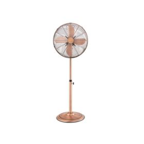 16 Inch Pedestal Standing Fan Oscillating Pedestal Fan with 3 Speeds and Adjustable Height (Color: Copper)