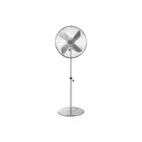 16 Inch Pedestal Standing Fan Oscillating Pedestal Fan with 3 Speeds and Adjustable Height (Color: Silver)