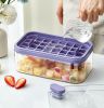 32 Grid Silicone Ice Cube Tray Mould With Lid Shovel Storage Box