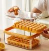 32 Grid Silicone Ice Cube Tray Mould With Lid Shovel Storage Box