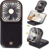 Handheld Portable Fan; Rechargeable Power Bank USB Mini Fan; Small Personal Fan With 3 Speeds; 3000 MAh Battery Operated Foldable Desk Fan; Neck Fan W