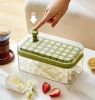 32 Grid Silicone Ice Cube Tray Mould With Lid Shovel Storage Box