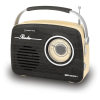 Emerson Portable Retro Radio with Built-In Rechargeable Battery