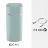 Portable Mist Humidifier; 600ml Small Desk Cool Mini Humidifier With Colorful Night Light; USB Personal Desktop Humidifiers